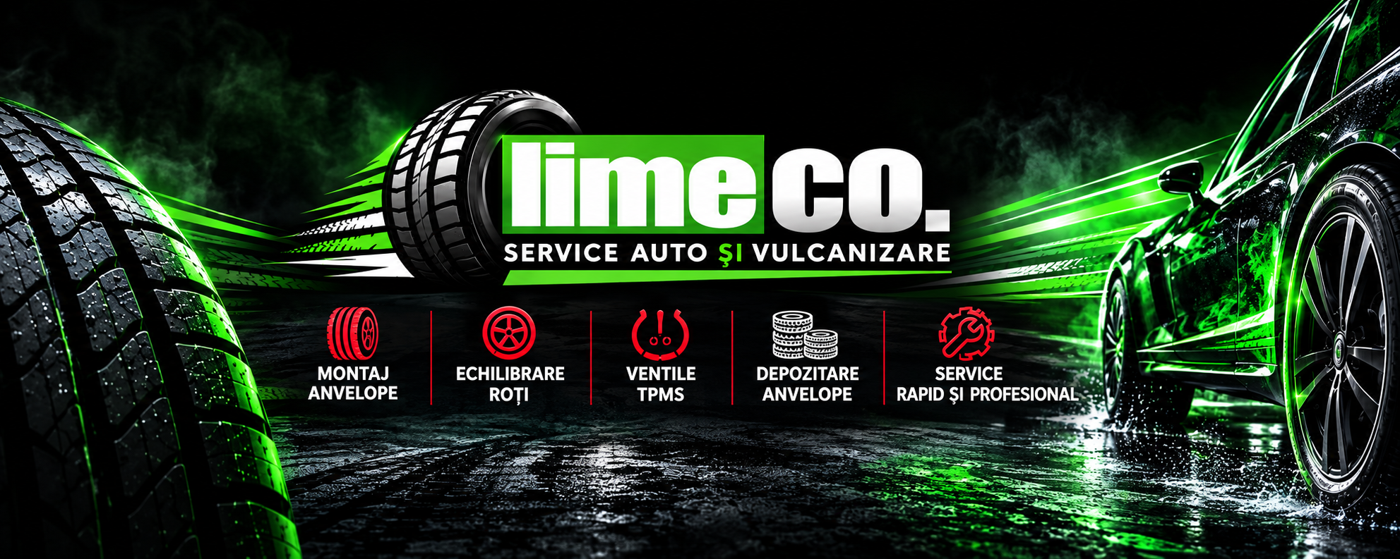 Limeco vulcanizare și service auto în Lunca Mureșului: montaj anvelope, echilibrare roți, ventile TPMS, depozitare și service rapid